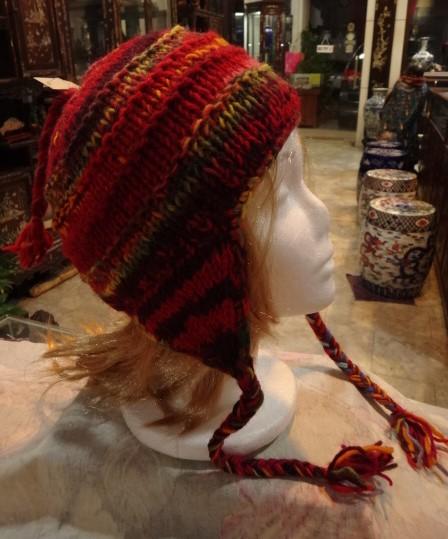 尼泊爾手工編織羊毛帽.羊毛帽.溫暖您的頭頭不受寒喔! 10~15歲 (MWH#3)