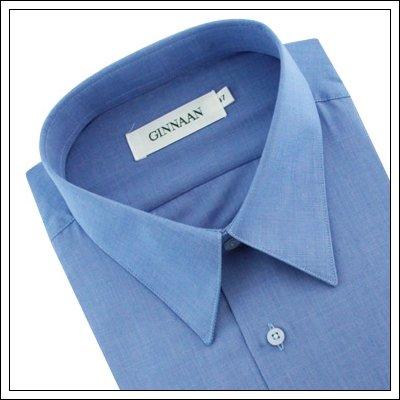 《GINNAAN》 長袖CVC素色襯衫 藍色 B1013  《單件590  3件免運費 》歡迎公司 團體 訂購