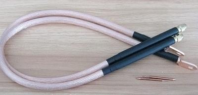 超便宜 點銲筆一對自製點焊機必備 紫銅製作 超粗25平方電纜線 紫銅(紅銅 純銅)點焊筆附贈點焊針 微波爐變壓器改裝必備