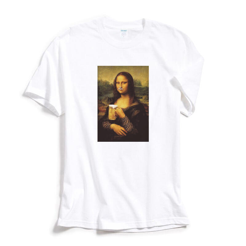Mona Lisa Beer 短袖T恤 3色 蒙娜麗莎 啤酒 油畫 普普藝術 印花短T