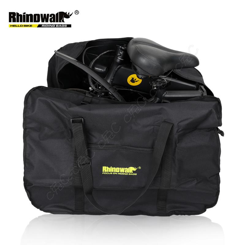 Rhinowalk-全新16吋小折疊車攜車袋：加厚雙層小摺疊車收納袋 加大裝車包 14吋裝車袋 側背帶整車包 肩背帶提袋