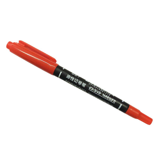 【winshop】A4514 雙頭簽字筆-紅/麥克筆奇異筆/紙箱書寫筆繪畫塗鴉學生文具用品/贈品禮品