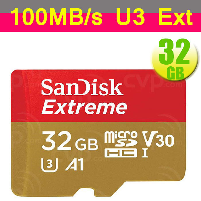 SanDisk 32GB 32G microSDHC【100MB/s Extreme】microSD SD 4K 記憶卡