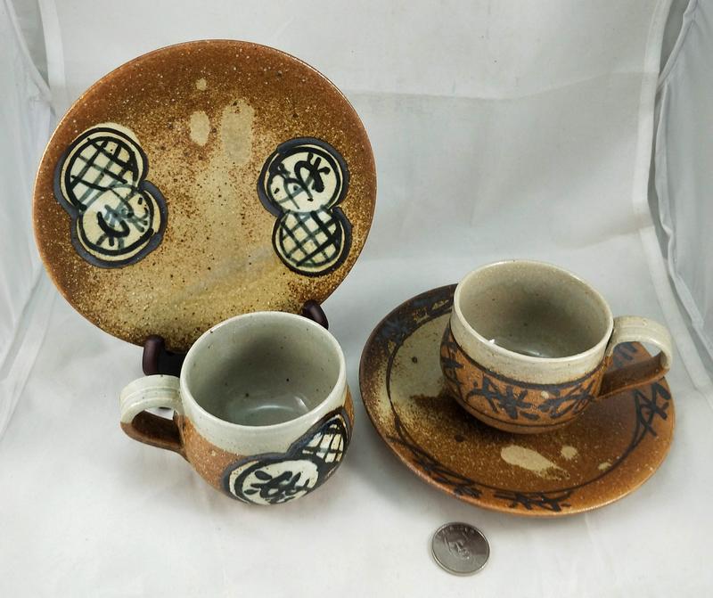 民藝鐵畫 咖啡杯 盤 對杯組 花茶杯 杯子 馬克杯 茶杯 水杯 盤子 餐具 廚具 日本製 陶瓷 食器 可用 微波爐 電鍋