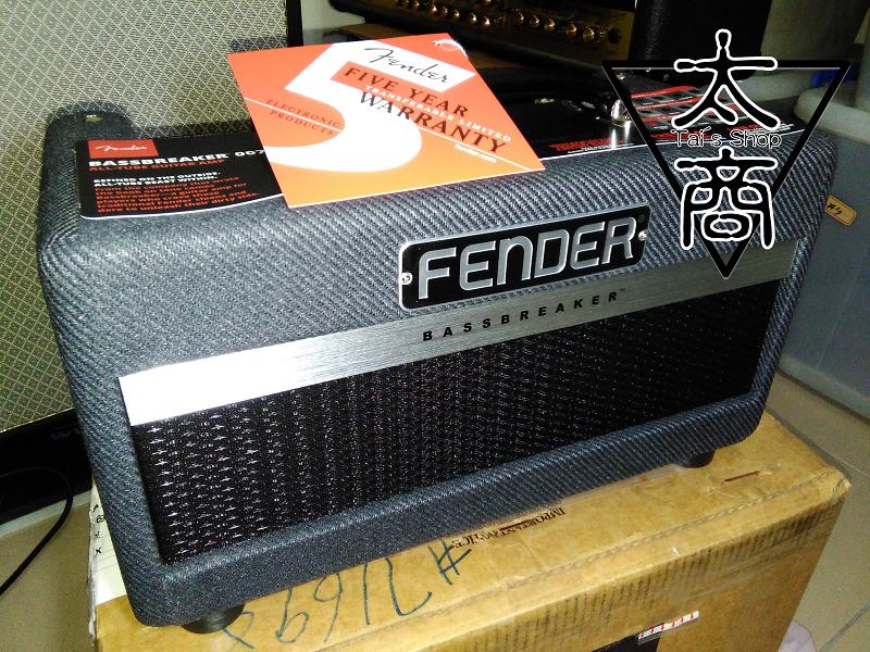[台中售] 近全新 Fender Bassbreaker 007 Head 真空管音箱頭 (外縣市可寄送)