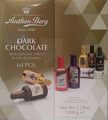 運另+丹麥【64支1kg】ANTHON BERG DARK CHOCOLATE 烈酒 巧克力 禮盒 丹麥恩格 酒糖巧克力