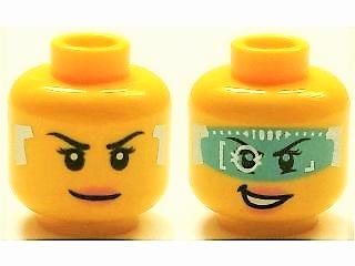 樂高王子 LEGO 70164 70165 女生 特務 雙面 人頭 臉 黃色 3626cpb1284 (A-249)缺