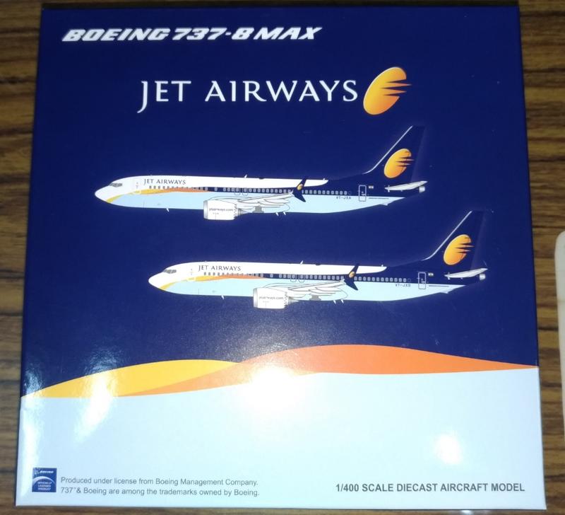 【JCWINGS】印度捷特航空Jet Airways Boeing 737-8Max 1/400