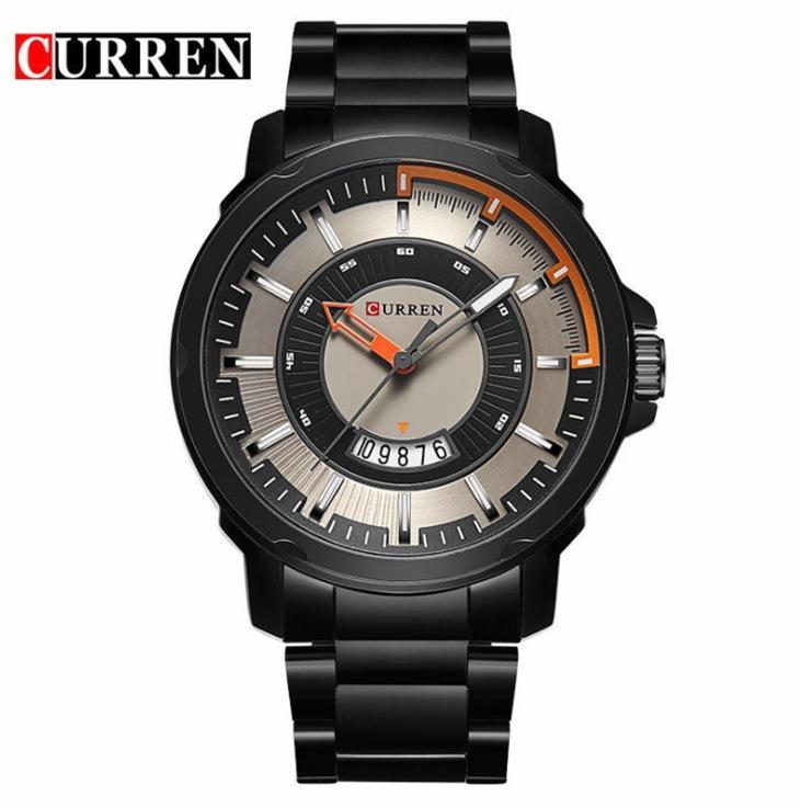 【潮鞋基地】CURREN /卡瑞恩8229男士鋼帶手錶休閒鋼帶手錶男錶