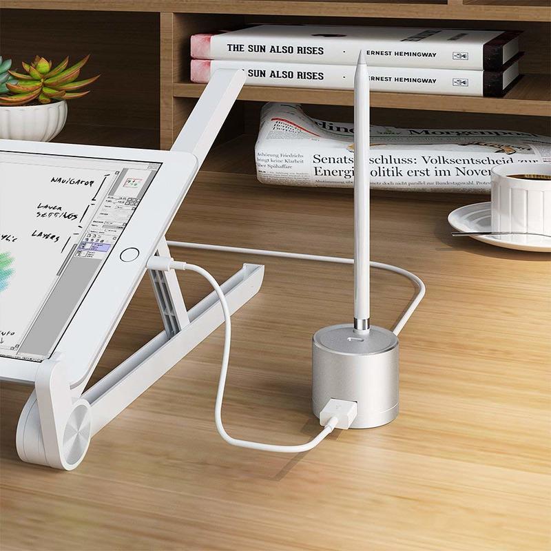 3合1設計※台北快貨※全新 Wworks Apple Pencil Stand 鋁合金充電底座+USB充電口