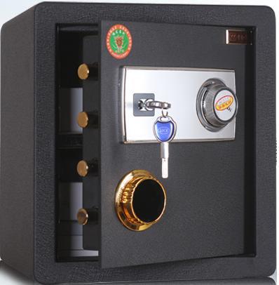 鐵灰色-機械保險箱-收納櫃/保險櫃/密碼鎖/金庫/保險箱