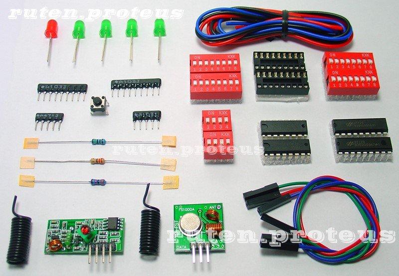 RF433MHz(無線發射接收模組)入門學習套件 (樹莓派, Arduino, 單晶片, 8051, AVR)