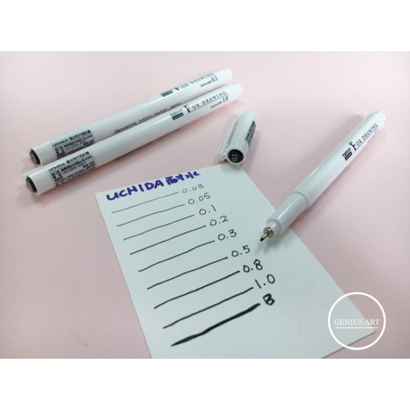 日本 UCHIDA 4600 耐水性代針筆（0.03-B)