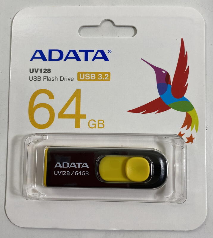 (含稅一律附發票,30年公司實體店面)威剛ADATA UV128 64G 64GB USB3.2 Gen1 隨身碟