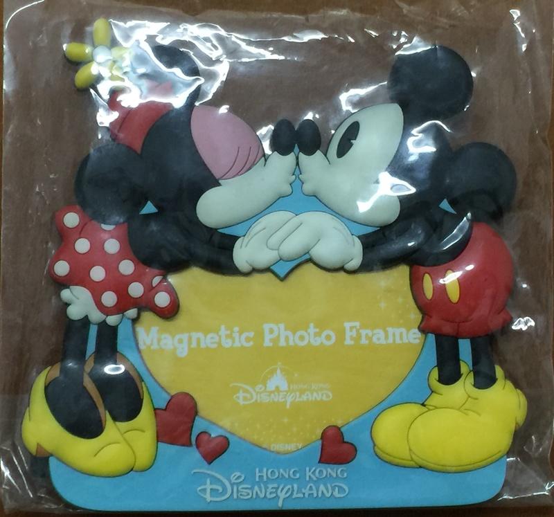 【迪士尼 Disney】香港迪士尼 米奇與米妮磁鐵相框 (全新未拆)