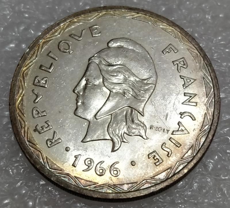 1966年 新赫布里底100Ｆ法郎銀幣 -------品項美