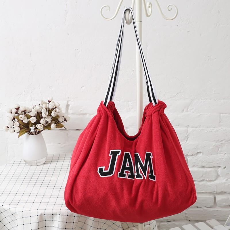 關八關8 關西傑尼斯8（関ジャニ∞) KANJANI'S EIGHTERTAINMENT JAM 紅色毛巾布大容量肩背包
