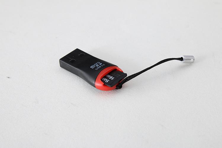 口哨造型讀卡器TF讀卡機 附吊繩USB插頭 迷你透明Micro SD/T-Flash讀卡器 插入儲存卡記憶卡可當隨身碟
