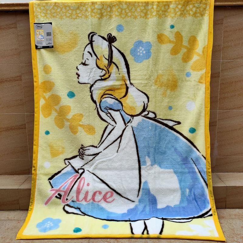 ［現貨］外銷日本 愛麗絲夢遊仙境 可愛愛麗絲公主 拉舍爾絨毯帽子 先生三月兔紅桃皇后柴郡貓 加厚 毛毯 空調毯