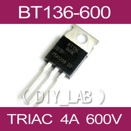 【DIY_LAB#328】BT136-600E (TO-220) TRIAC 4A 600V 雙向可控矽電晶體(現貨)