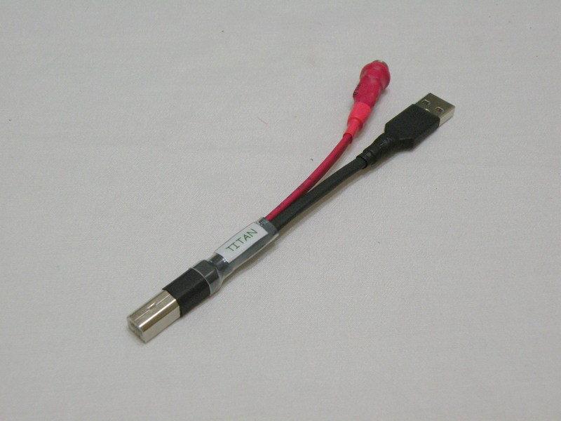 [6N OFC]USB電源/訊號分離轉接頭-USB2.0 B公轉A公+DC座(5.5/2.1)