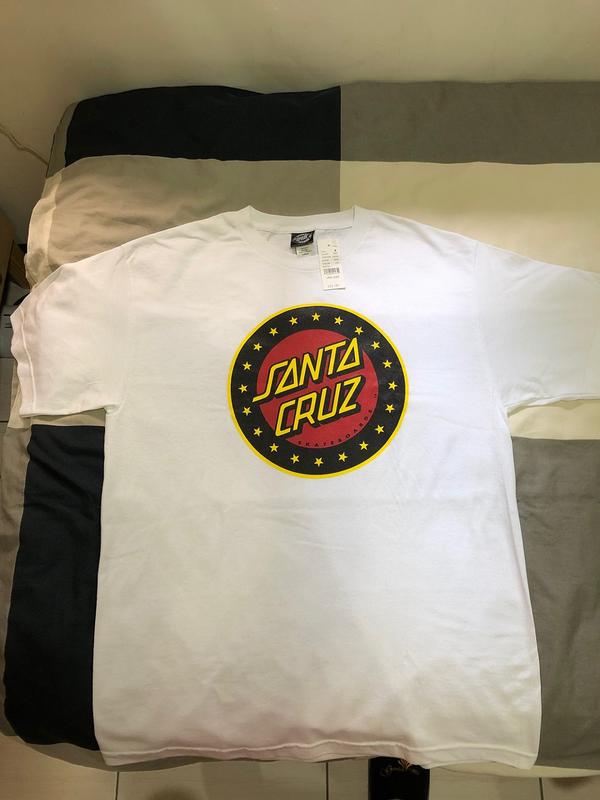 Santa Cruz  白色T恤, 尺寸 L, 購於美國, 全新從未穿過, 可台北市面交