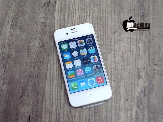 『售』麥威 iPhone 4 白色 16GB iOS 7.1.2 原廠付費換回無使用!!!