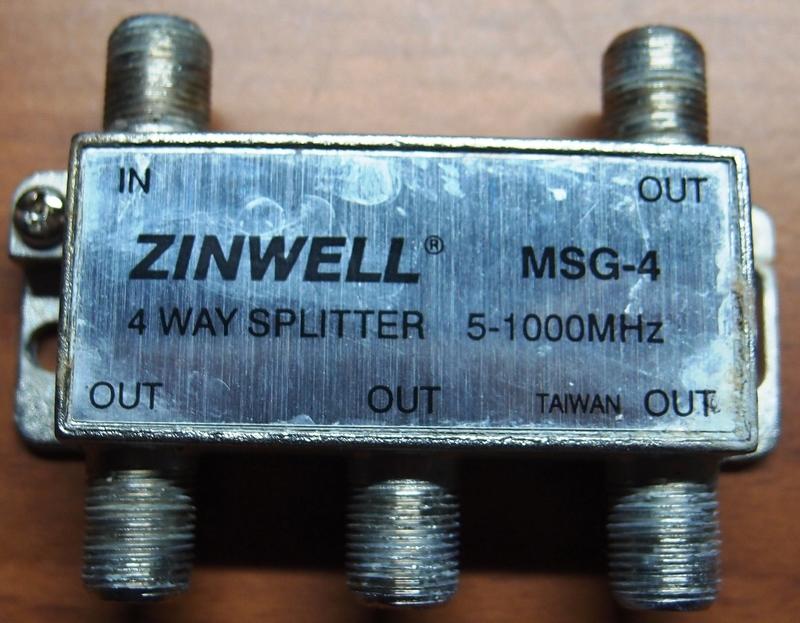 MSG-4 ZINWELL 兆赫 1進4出電視分配器