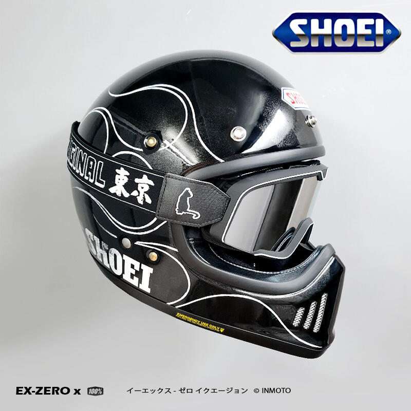 伊摩多【限定】日本SHOEI 復古越野帽EX-Zero 山車帽哈雷全罩內藏鏡片