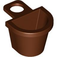 【樂高小角落】 Reddish Brown Container D-Basket 棕色簍子、水桶、洗手台 4523