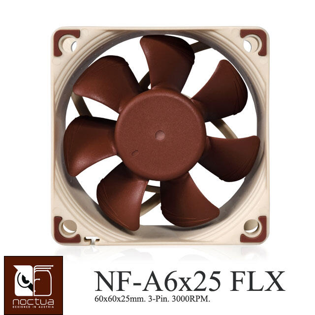 小白的生活工場*Noctua (NF-A6x25) FLX 3000/2400/1600RPM  磁穩軸承防震靜音扇