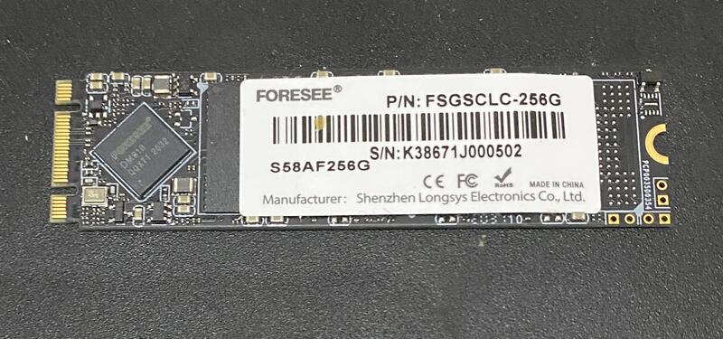 二手故障Longsys FORESEE 256 GB S40RF256G(上電腦無反應不確定