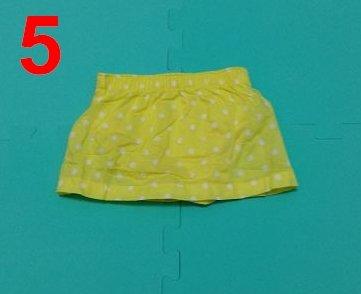 Carter's卡特 全新女童黃短裙6M，售130元(無吊牌)