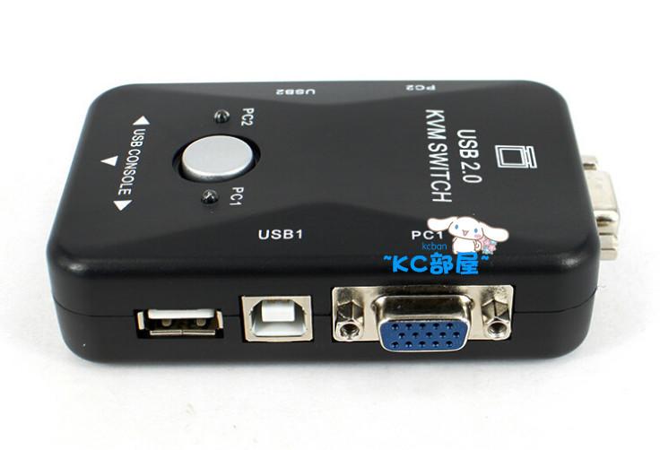 KC部屋~2PORT 2埠 USB2.0 KVM USB切換器 螢幕 2主機1螢幕切換器兩台電腦共享滑鼠鍵盤