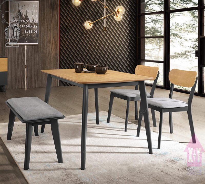 【X+Y時尚精品傢俱】現代餐桌椅系列-阿拉絲 4尺餐桌.不含餐椅.腳架橡膠木實木.摩登家具
