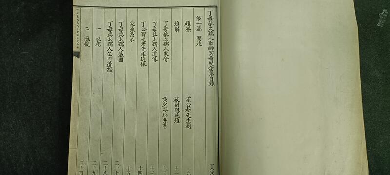 Q2301-二手】丁母蔡太孺人百齡冥壽紀念冊-葉公超敬題-8開140頁