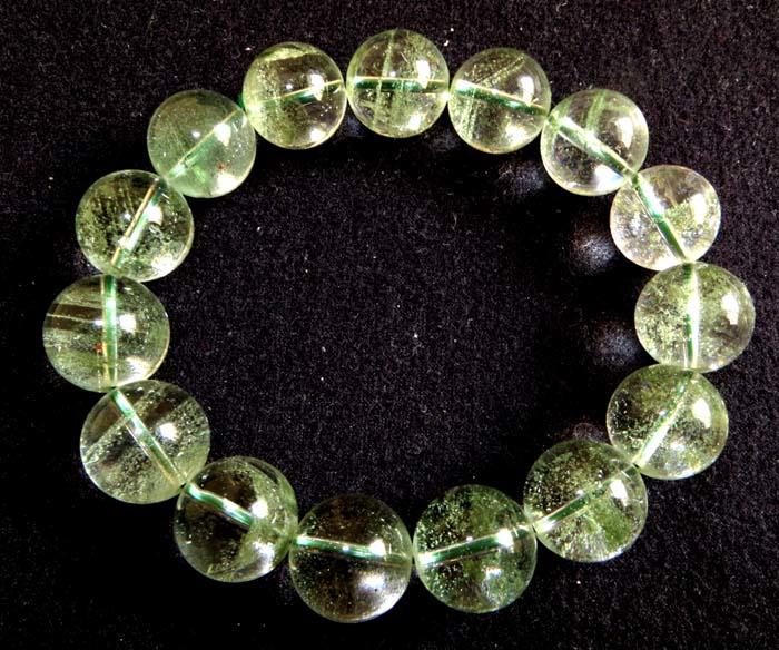 天然水晶滿天星千層綠幽靈手鍊手鏈手珠手串佛珠多層聚寶盆大珠子14mm /62.6g超透晶體珠寶玉石寶石首飾飾品