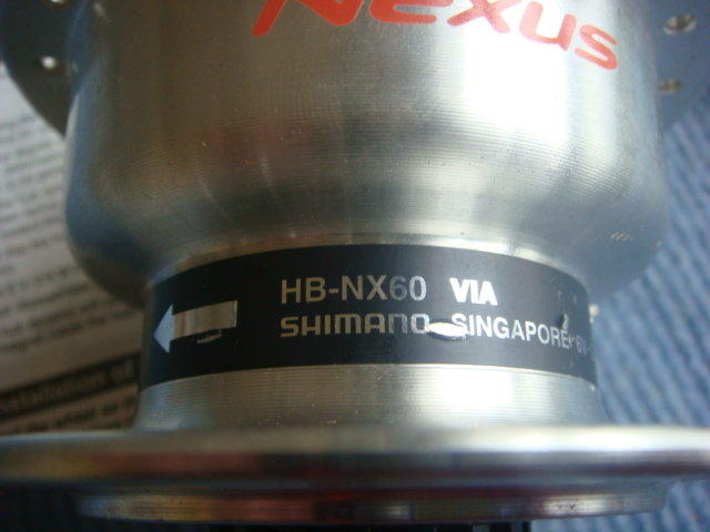 {2+2單車生活}庫存品SHIMANO NEXUS發電花鼓前100MM HB-NX60 6V-2.4W 36孔