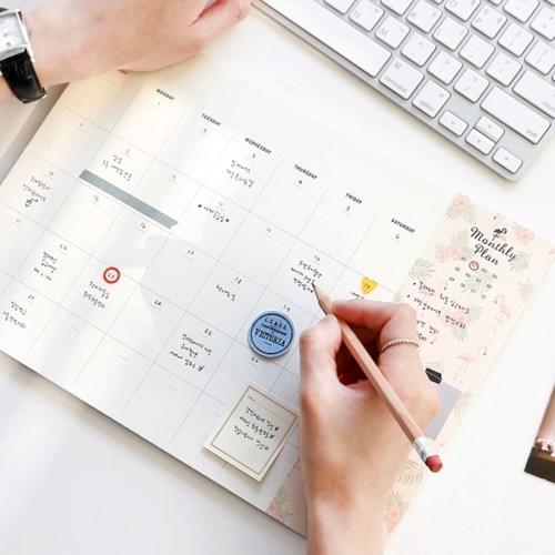 ❤正韓國現貨❤ iconic~Desk Planner Monthly v.2 事務辦公桌曆行事曆月計畫(30月)