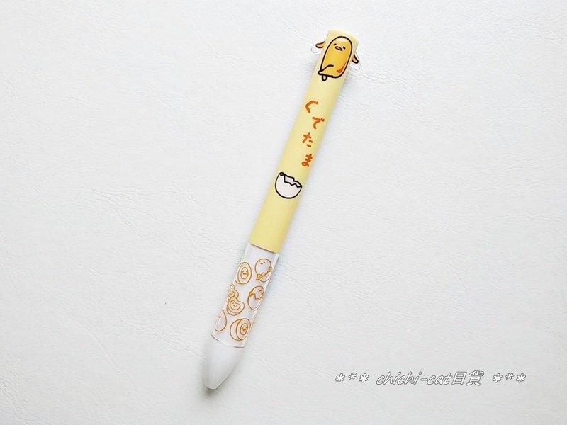 chichi-cat日貨＊日本 Sanrio 超人氣蛋黃哥 mimi雙耳雙色原子筆 跳舞黃