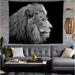 動物掛毯-獅子 老虎 豹掛布 沙發防塵布 蓋布 客廳 書房 臥室牆壁裝飾毯 掛畫_☆找好物FINDGOODS☆