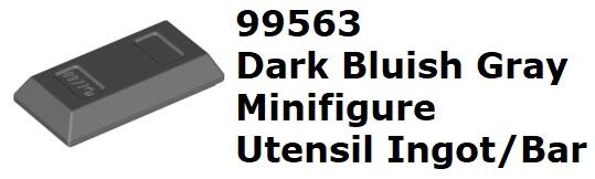 【磚樂】LEGO 樂高 99563 6331866 Minifigure Utensil Ingot 深灰 金磚金塊