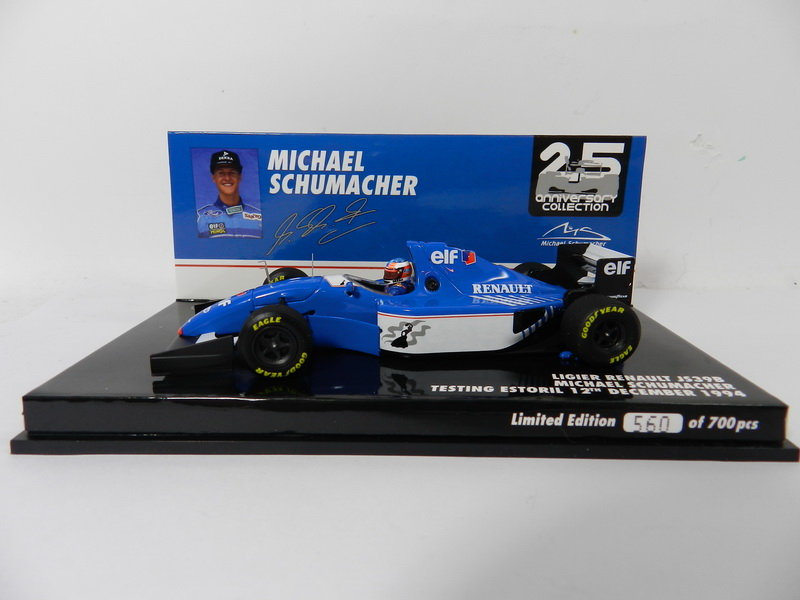 《烈馬驛站》1/43 F1 Ligier Renault JS39B Test Schumacher 1994(PMA)