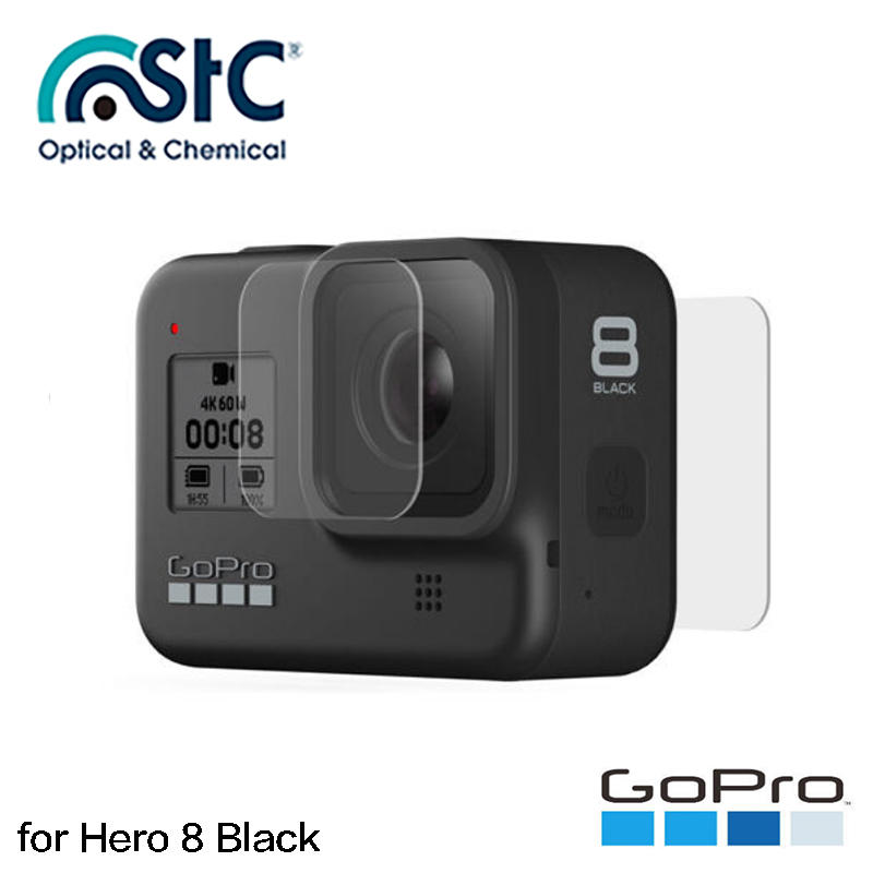 虹華數位 ㊣ 現貨 STC for GoPro HERO 8 Black 高透光 9H 強化玻璃鏡頭貼 + 螢幕保護貼