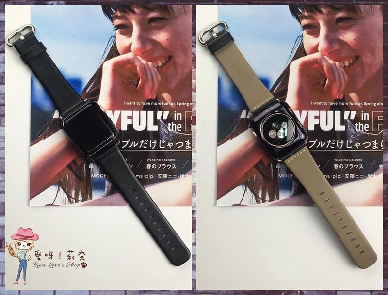 愛呀！莉奈♥Hoco.浩酷Apple Watch蘋果手錶優尚系列可替換經典款黑色牛皮真皮錶帶 百搭 流行 萬年不敗款