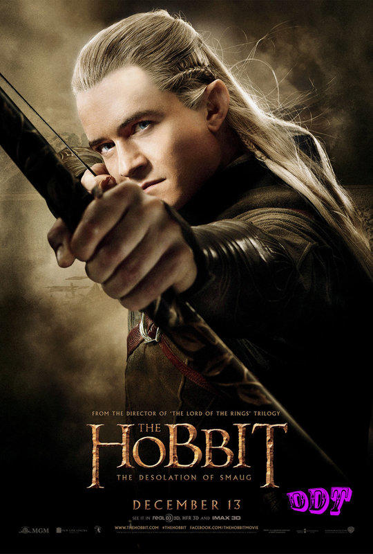 [ddt]現貨 美國版面 防水電影海報《魔戒 哈比人 02：荒谷惡龍》The Hobbit:The Desolation of Smaug~68.58×101.6公分 勒苟拉斯