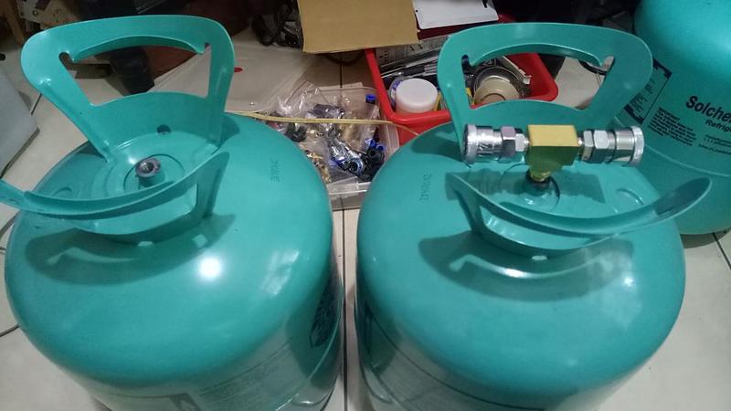 儲氣桶 風桶--冷媒桶 改裝 冷媒空桶--空壓桶(含壓力表) 儲壓桶 空壓機