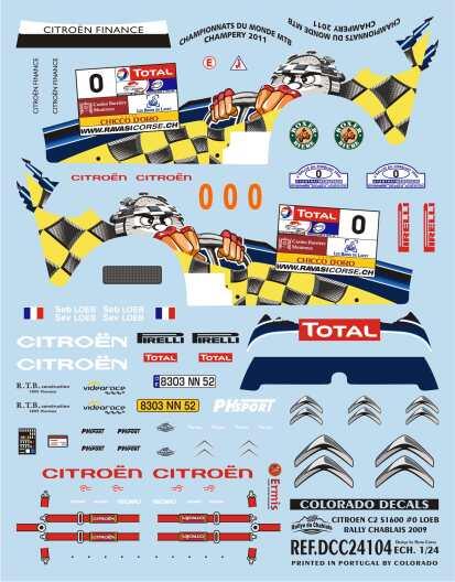 DCC24104 1/24 Citroen C2 S1600 #0 Loeb Rally Chablais 2009