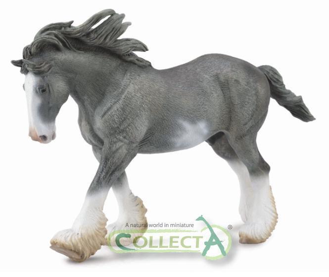 補貨中)動物模型 CollectA 健壯馱馬-藍黑花斑色