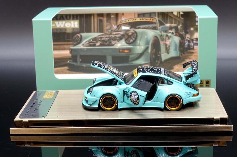 M.A.S.H】現貨特價PGM 1/64 Porsche 930 RWB Tiffany blue 全可開